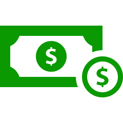 Money, Bill with Coin