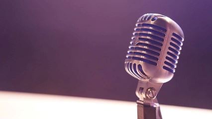 Microphone in a spotlight