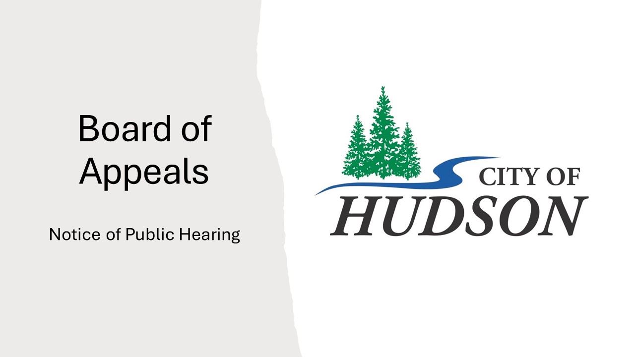 Board of Appeals Notice of Public Hearing